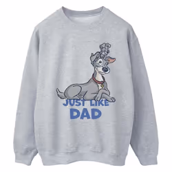 Disney - Sweat LADY AND THE TRAMP JUST LIKE DAD - Femme (Gris chiné)