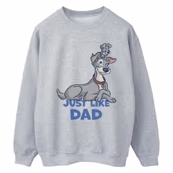 Disney - Sweat LADY AND THE TRAMP JUST LIKE DAD - Femme (Gris chiné)