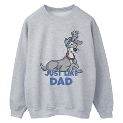 Disney - Sweat LADY AND THE TRAMP JUST LIKE DAD - Femme (Gris chiné)