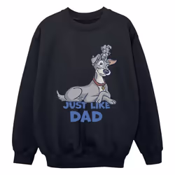 Disney - Sweat LADY AND THE TRAMP JUST LIKE DAD - Garçon (Noir)