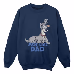 Disney - Sweat LADY AND THE TRAMP JUST LIKE DAD - Garçon (Bleu marine)