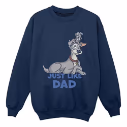 Disney - Sweat LADY AND THE TRAMP JUST LIKE DAD - Garçon (Bleu marine)