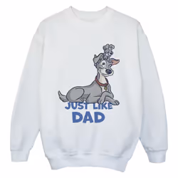 Disney - Sweat LADY AND THE TRAMP JUST LIKE DAD - Garçon (Blanc)
