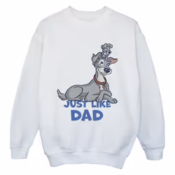 Disney - Sweat LADY AND THE TRAMP JUST LIKE DAD - Garçon (Blanc)