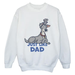 Disney - Sweat LADY AND THE TRAMP JUST LIKE DAD - Garçon (Blanc)