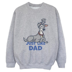 Disney - Sweat LADY AND THE TRAMP JUST LIKE DAD - Garçon (Gris chiné)