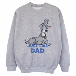 Disney - Sweat LADY AND THE TRAMP JUST LIKE DAD - Garçon (Gris chiné)