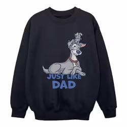 Disney - Sweat LADY AND THE TRAMP JUST LIKE DAD - Fille (Noir)