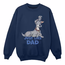Disney - Sweat LADY AND THE TRAMP JUST LIKE DAD - Fille (Bleu marine)