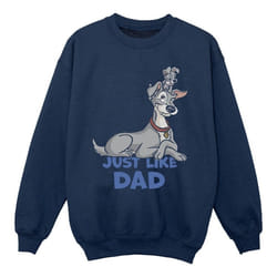 Disney - Sweat LADY AND THE TRAMP JUST LIKE DAD - Fille (Bleu marine)