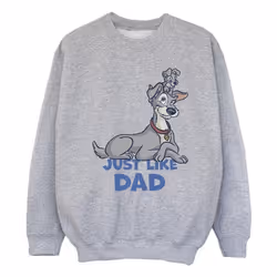 Disney - Sweat LADY AND THE TRAMP JUST LIKE DAD - Fille (Gris chiné)