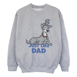 Disney - Sweat LADY AND THE TRAMP JUST LIKE DAD - Fille (Gris chiné)
