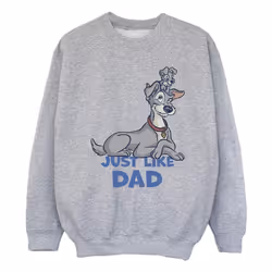 Disney - Sweat LADY AND THE TRAMP JUST LIKE DAD - Fille (Gris chiné)