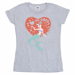 Disney - T-shirt THE LITTLE MERMAID DADDY - Femme (Gris chiné)