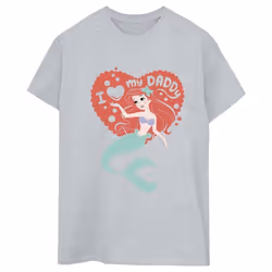 Disney - T-shirt THE LITTLE MERMAID DADDY - Femme (Gris chiné)