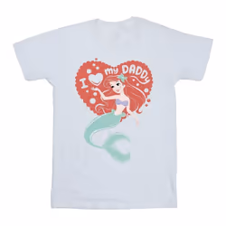 Disney - T-shirt THE LITTLE MERMAID DADDY - Fille (Blanc)