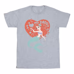 Disney - T-shirt THE LITTLE MERMAID DADDY - Fille (Gris chiné)