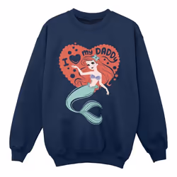 Disney - Sweat THE LITTLE MERMAID DADDY - Fille (Bleu marine)
