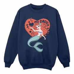 Disney - Sweat THE LITTLE MERMAID DADDY - Fille (Bleu marine)