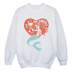Disney - Sweat THE LITTLE MERMAID DADDY - Fille (Blanc)