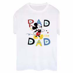 Disney - T-shirt MICKEY MOUSE RAD DAD - Femme (Blanc)
