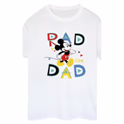 Disney - T-shirt MICKEY MOUSE RAD DAD - Femme (Blanc)