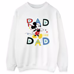 Disney - Sweat MICKEY MOUSE RAD DAD - Femme (Blanc)