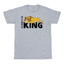 Disney - T-shirt THE LION KING DADDY IS KING - Homme (Gris chiné)