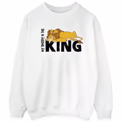 Disney - Sweat THE LION KING DADDY IS KING - Homme (Blanc)