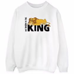 Disney - Sweat THE LION KING DADDY IS KING - Homme (Blanc)