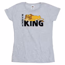 Disney - T-shirt THE LION KING DADDY IS KING - Femme (Gris chiné)