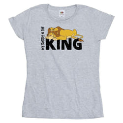 Disney - T-shirt THE LION KING DADDY IS KING - Femme (Gris chiné)