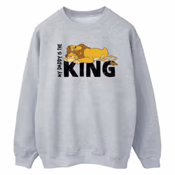 Disney - Sweat THE LION KING DADDY IS KING - Femme (Gris chiné)