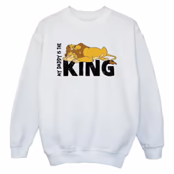 Disney - Sweat THE LION KING DADDY IS KING - Garçon (Blanc)