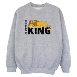 Disney - Sweat THE LION KING DADDY IS KING - Garçon (Gris chiné)