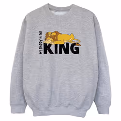 Disney - Sweat THE LION KING DADDY IS KING - Garçon (Gris chiné)