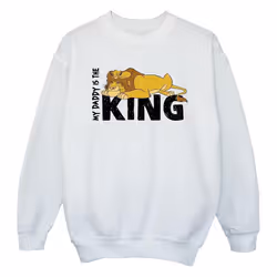 Disney - Sweat THE LION KING DADDY IS KING - Fille (Blanc)