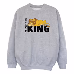 Disney - Sweat THE LION KING DADDY IS KING - Fille (Gris chiné)