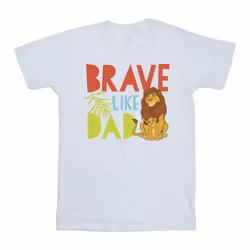 Disney - T-shirt THE LION KING BRAVE LIKE DAD - Homme (Blanc)
