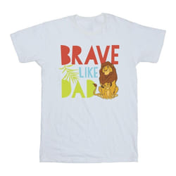 Disney - T-shirt THE LION KING BRAVE LIKE DAD - Homme (Blanc)