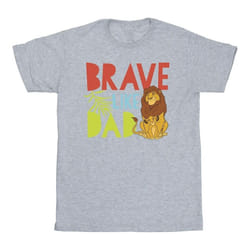 Disney - T-shirt THE LION KING BRAVE LIKE DAD - Homme (Gris chiné)