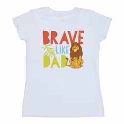 Disney - T-shirt THE LION KING BRAVE LIKE DAD - Femme (Blanc)