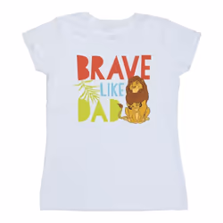 Disney - T-shirt THE LION KING BRAVE LIKE DAD - Femme (Blanc)