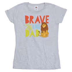 Disney - T-shirt THE LION KING BRAVE LIKE DAD - Femme (Gris chiné)