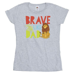 Disney - T-shirt THE LION KING BRAVE LIKE DAD - Femme (Gris chiné)