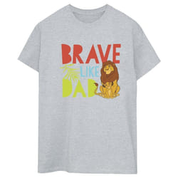 Disney - T-shirt THE LION KING BRAVE LIKE DAD - Femme (Gris chiné)