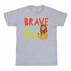 Disney - T-shirt THE LION KING BRAVE LIKE DAD - Garçon (Gris chiné)