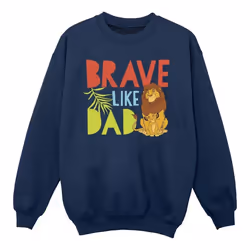 Disney - Sweat THE LION KING BRAVE LIKE DAD - Fille (Bleu marine)