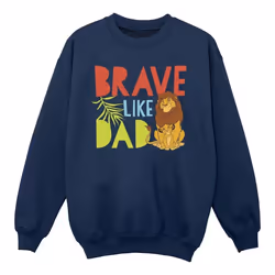 Disney - Sweat THE LION KING BRAVE LIKE DAD - Fille (Bleu marine)