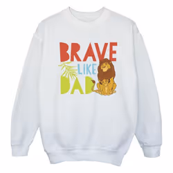 Disney - Sweat THE LION KING BRAVE LIKE DAD - Fille (Blanc)